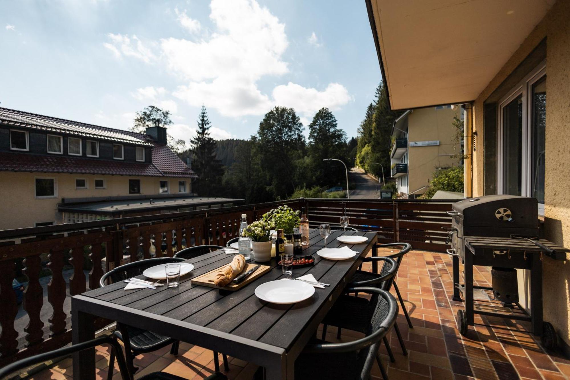 Apartmenthaus Am Waldrand- Kueche - Fruehstueck - Balkon วิลเดอมานน์ ภายนอก รูปภาพ